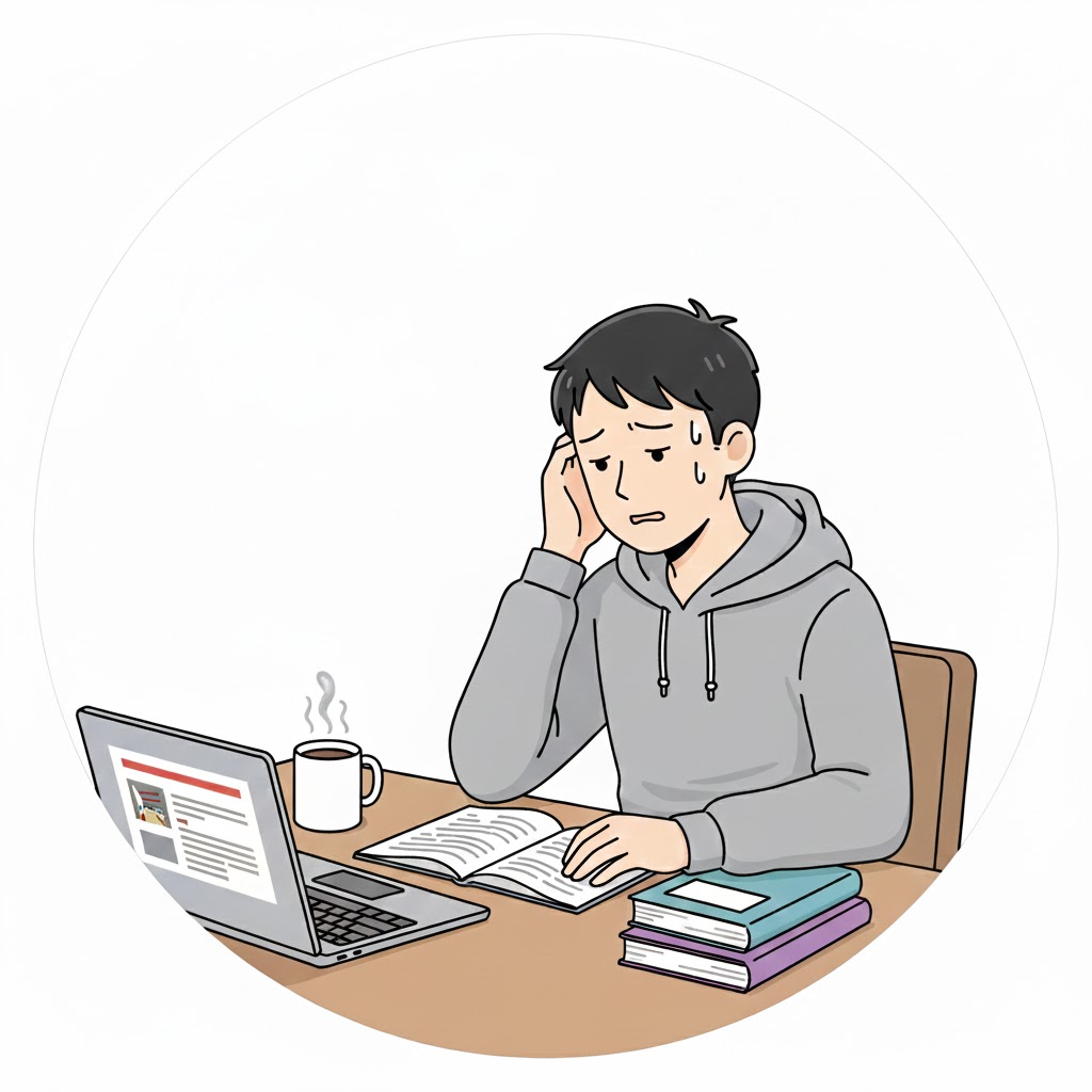 夏場に困る男性のイメージ